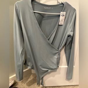 Abercrombie & Fitch soft collection pale blue body suit size small